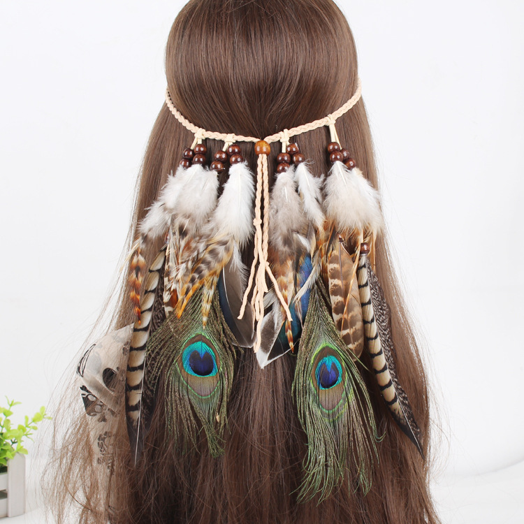 THE AMERICAN ABORIGINAL INDIGENOUS MOVEMENT – SPONSORED DONATION PRODUCT – Indian Bohemian Feather Headband