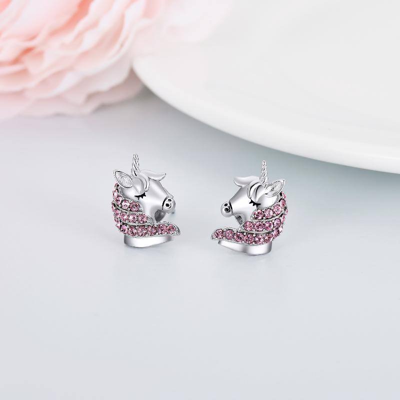 1-FAMILY – SPONSORED PRODUCT – Sterling Silver Unicorn Hypoallergenic Stud Earrings